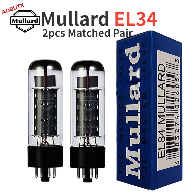 

Aogutx Mullard EL34 Vacuum Tube HIFI Audio Valve Replaces 6CA7 KT77 KT90 5881 6P3P KT66 Tube Amplifier Kit Matched Quad Diy