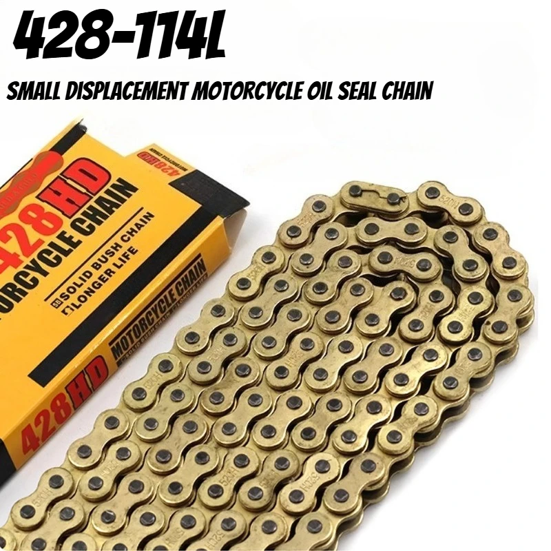 Goldene kleine Motorrad-Öldichtung für 428er Ketten mit 114 Gliedern für Yamaha, Suzuki, ATV und Dirt Bikes