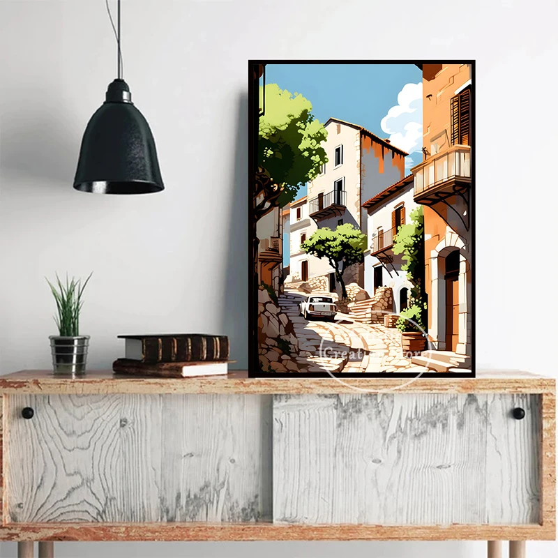 Enchanting Corsica Bonifacio Vista Poster Canvas Painting Prints Wall Picture for Nordic Living Room Club Wall Home Decor Gifts