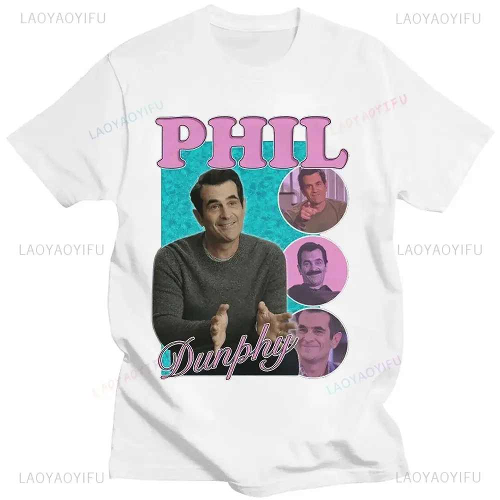 Phil Dunphy TV Show Send Friend Gift T Shirt Harajuku Interesting Graphics Print Short Sleeve Tee Tops Unisex Casual Streetwear