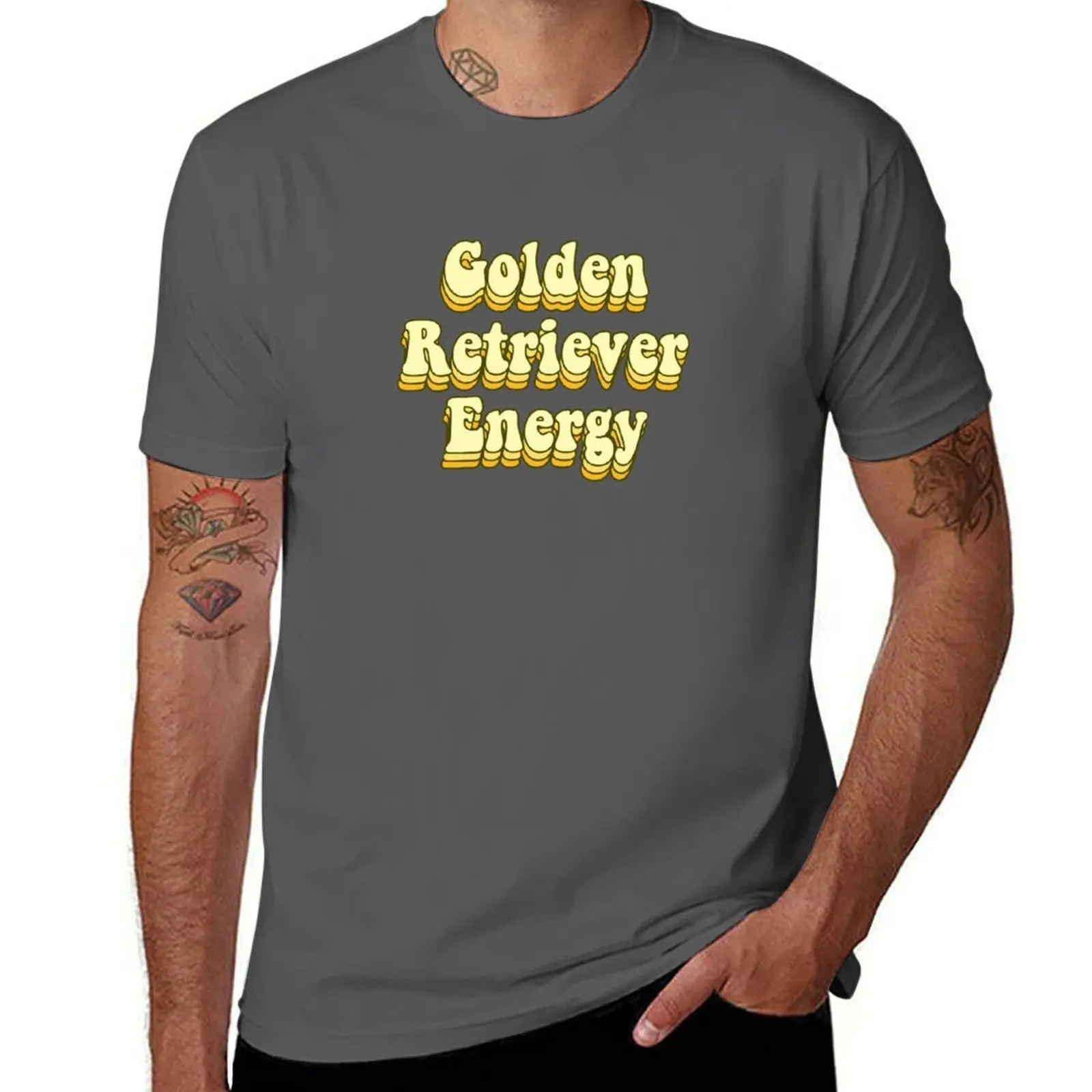 

Golden Retriever Energy T-Shirt Breathable Sportswear T-Shirt for Men