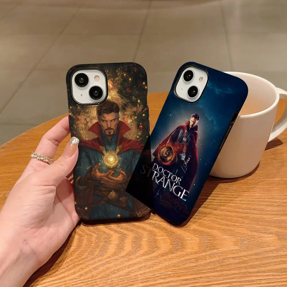 Чехол для телефона «Доктор Стрэндж» для iPhone 16, 15, 14, 13, 11, 12 Pro Max Xr X Xs Plus, чехол «два в одном» с комплексным принтом