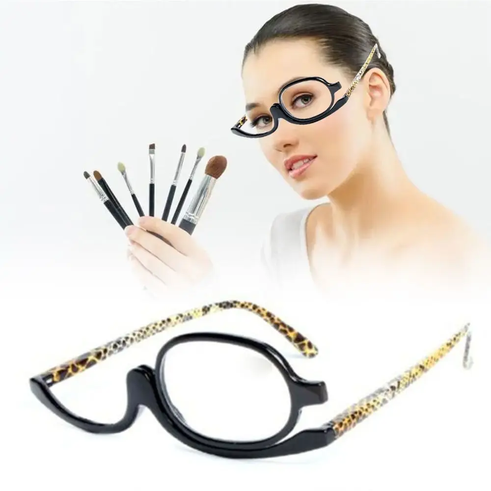 Eyewear Vision Care Woman Rotating Makeup Reading Glasses Folding Eyeglasses Cosmetic Glasses Magnifying Glasses