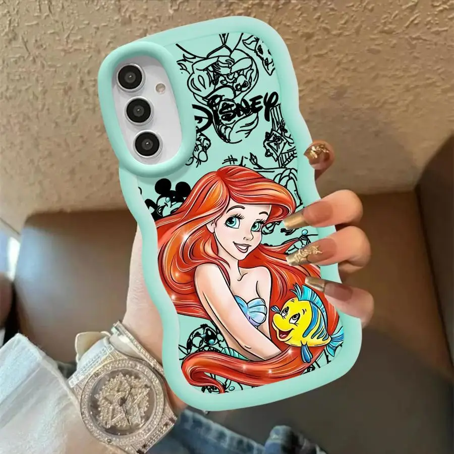 สําหรับ Samsung Galaxy A03 A20 A50 A51 A54 A02 A05 A04 A06 A55 A56 A73 ฝาครอบโทรศัพท์นุ่ม Disney Princess