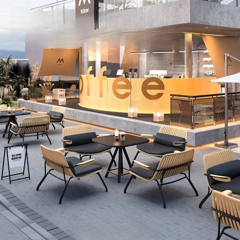 Outdoor Sofa Cafe Western Restaurant Bar Courtyard BBQ Hotel Terrace Pendulum Chair