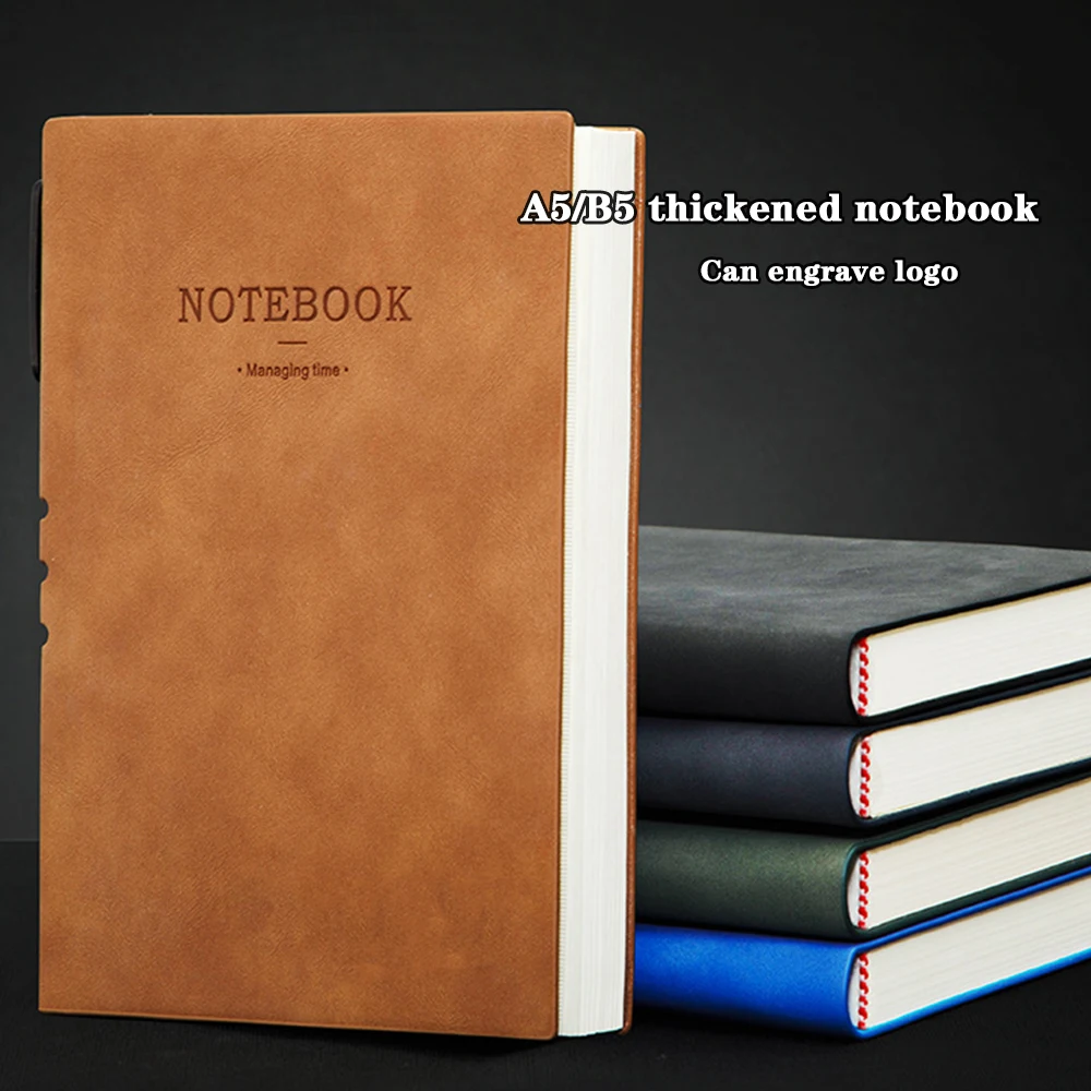 （Can Engrave Logo) A5/B5 Large Business Notebook, Student Subject Diary, Work Notebook, Meeting Minutes, Invisible Pen Slot