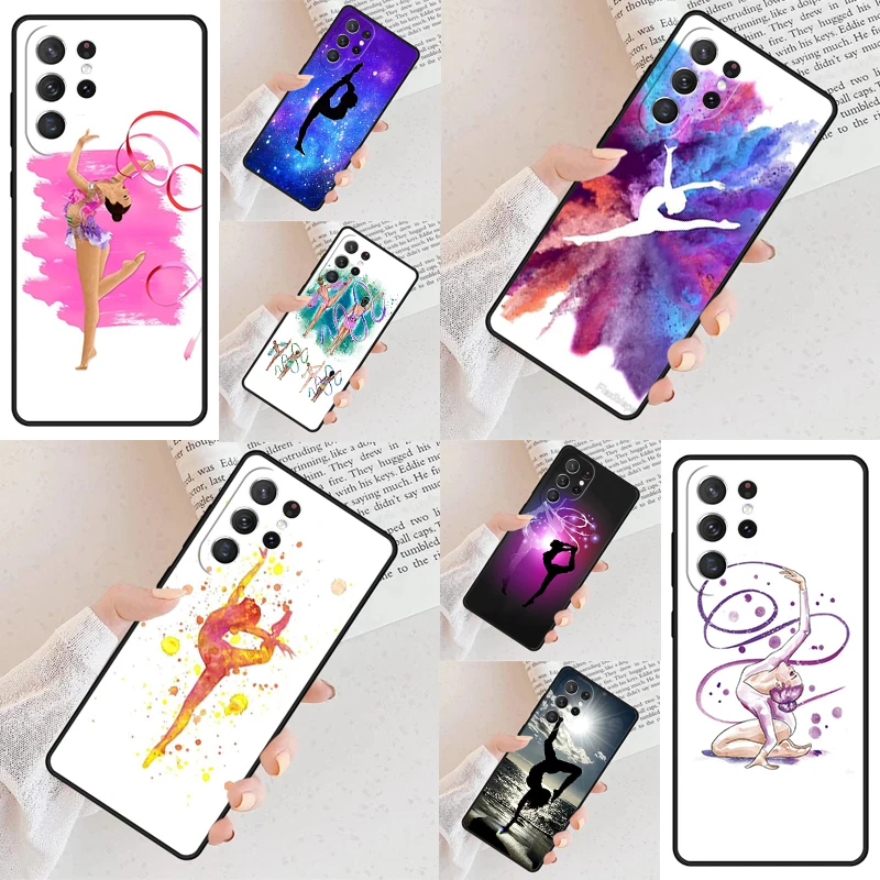 Gymnastics Oil Painting SOFT Cell Phone Case for Samsung Galaxy S26 Ultra S25 S24 S23 S22 S21 S20 Note10 Cover