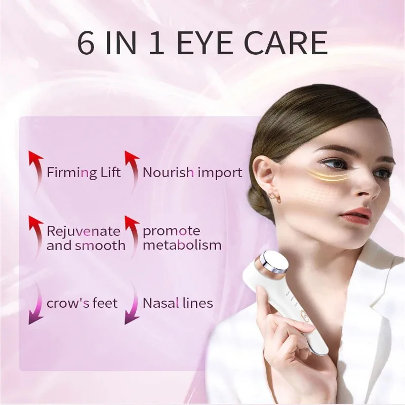 Cold Hot Eye Wand Massager Anti-Aging Eye Facial Massage Eye Care Anti Eye Wrinkle Face Lifting Machine Skin Care Beauty Device