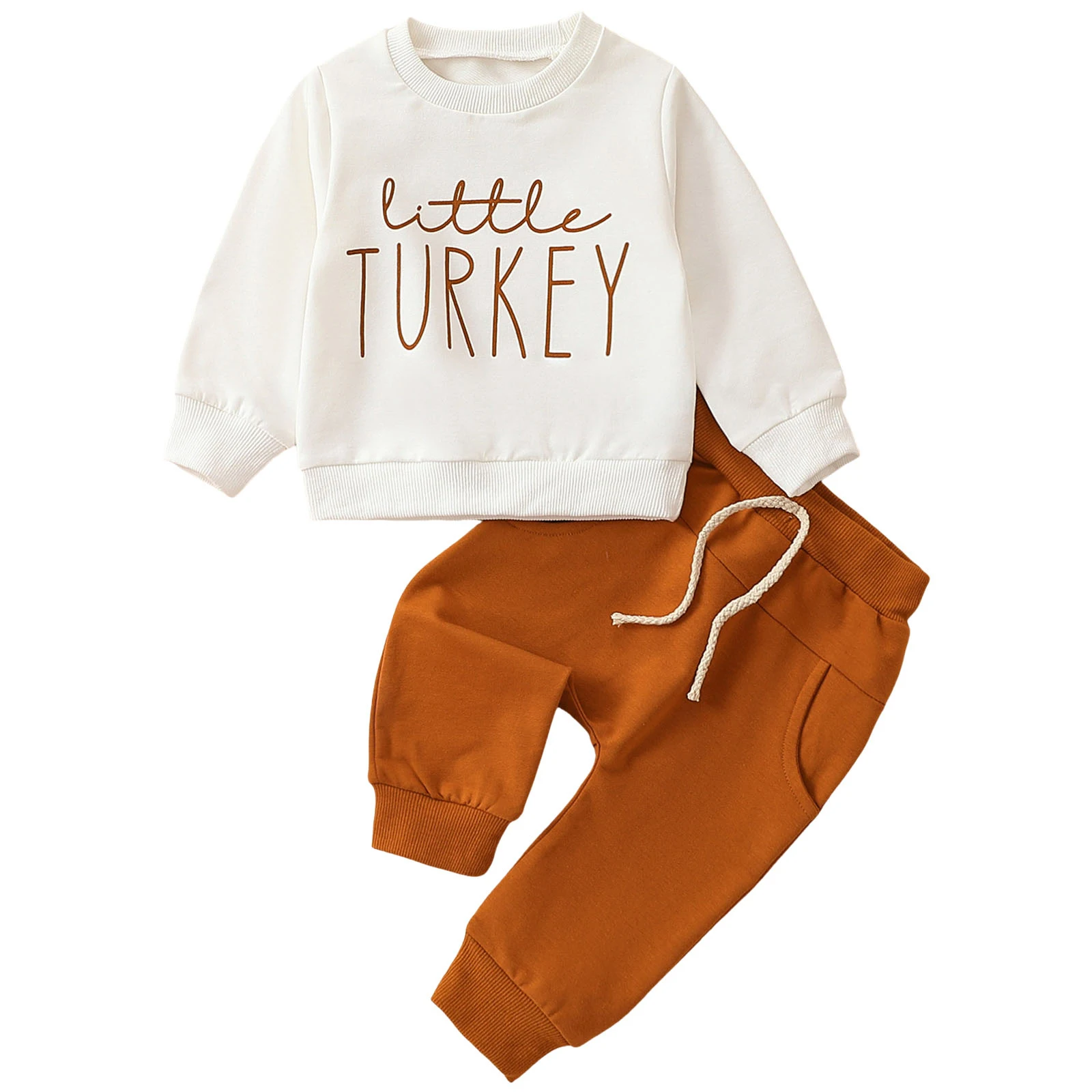 

Спортивный костюм для маленьких мальчиков, унисекс для мальчиков и девочек, белый топ с длинными рукавами и штаны с принтом, 2-летний наряд для девочек