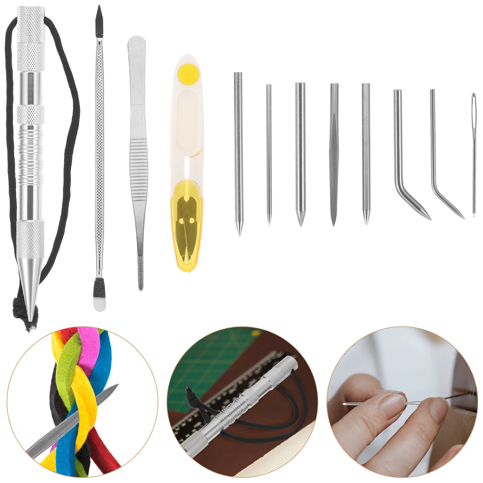 

1Set Multifunction Knitting Needle Kit for Work and Bracelet Making Durable DIY Knitting Needle Bracelet Weaving Needles