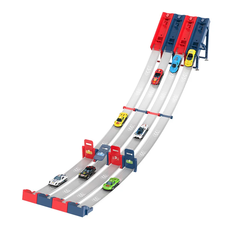 Voiture de piste d'éjection de course pour enfants, alliage inertiel, assemblage de piste de bricolage, piste d'éjection d'épissure, jouet d'anniversaire pour garçons