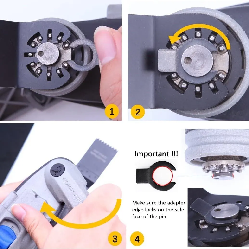 EZARC Carbide Tooth Blade Oscillating Saw Blades 3Pc,Multitool Oscillating Tool Accessories for Cutting Metal,Steel Nails,Screws