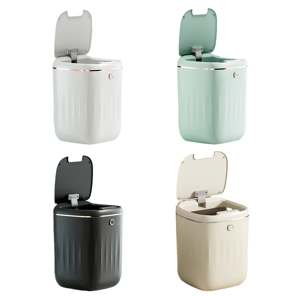 

Household Garbage Bin Automatic Sensor Light Luxury Smart Wastebasket IPX5 Waterproof Large Capacity for Kitchen Bathroom Office