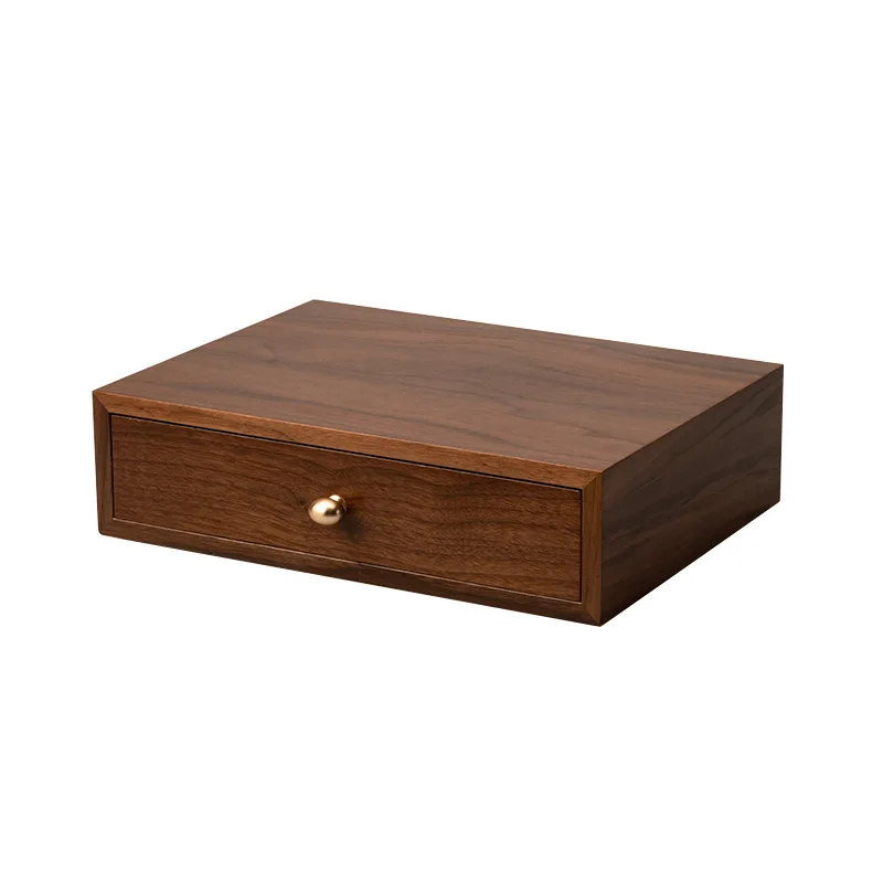 

Cosmetics Storage Box Desktop Premium Drawer Wooden Three-Layer Lipstick Skin Care Products Dresser Ring Storage