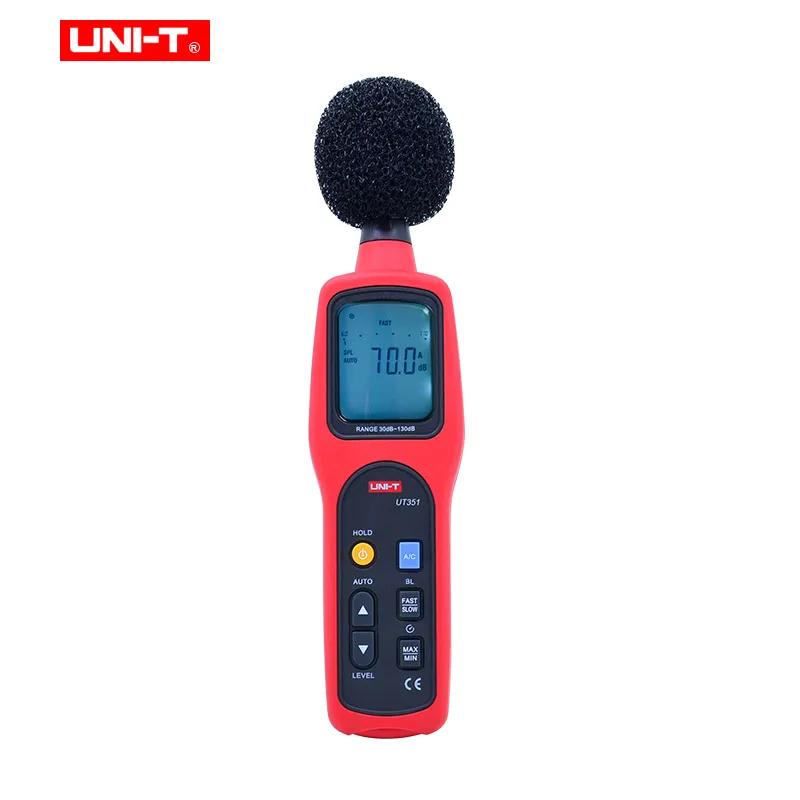 

UNI-T Digital Sound Level Meter Audio Noise 30~130db Decibel Measure Device Data Loggingg LCD Backlight Meter