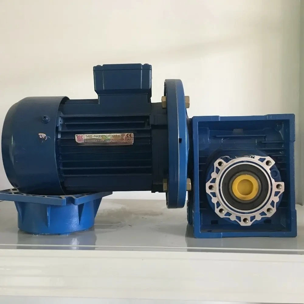 

CE certificated NMRV worm geared 1.5KW 380/415V 50Hz AC Motor three phase 4 pole motor