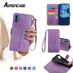 Card Slots Wallet Case for Nokia G310 G60 G42 G22 G21 C21 C20 C12 Pro Plus C32 C300 C200 C110 C22 X30 Flip Case Cover Strap