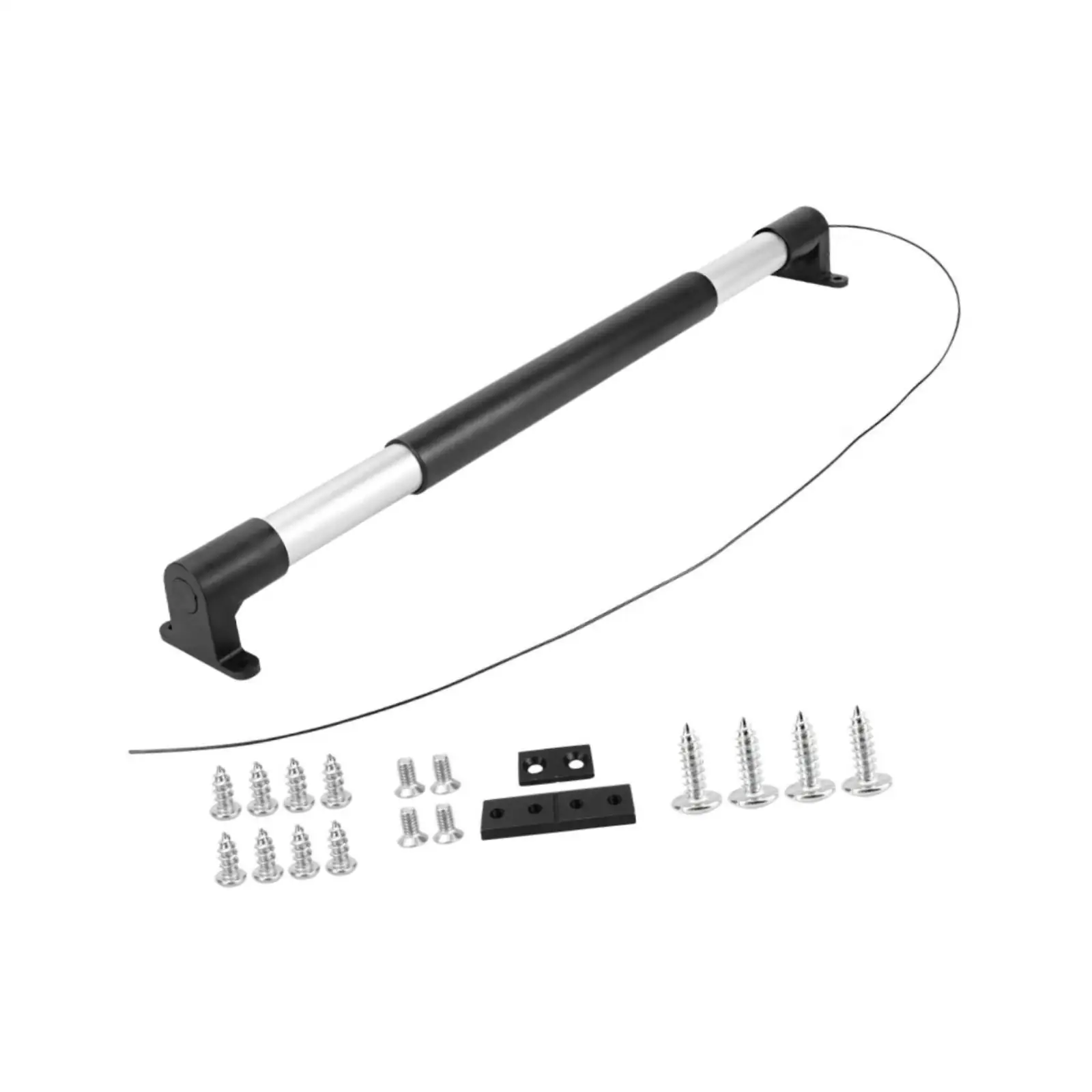 

RV Screen Door Closer Kit Aluminum Handle Automatic Tension Push Bar Sturdy Door Accessory for Enclosed Trailers