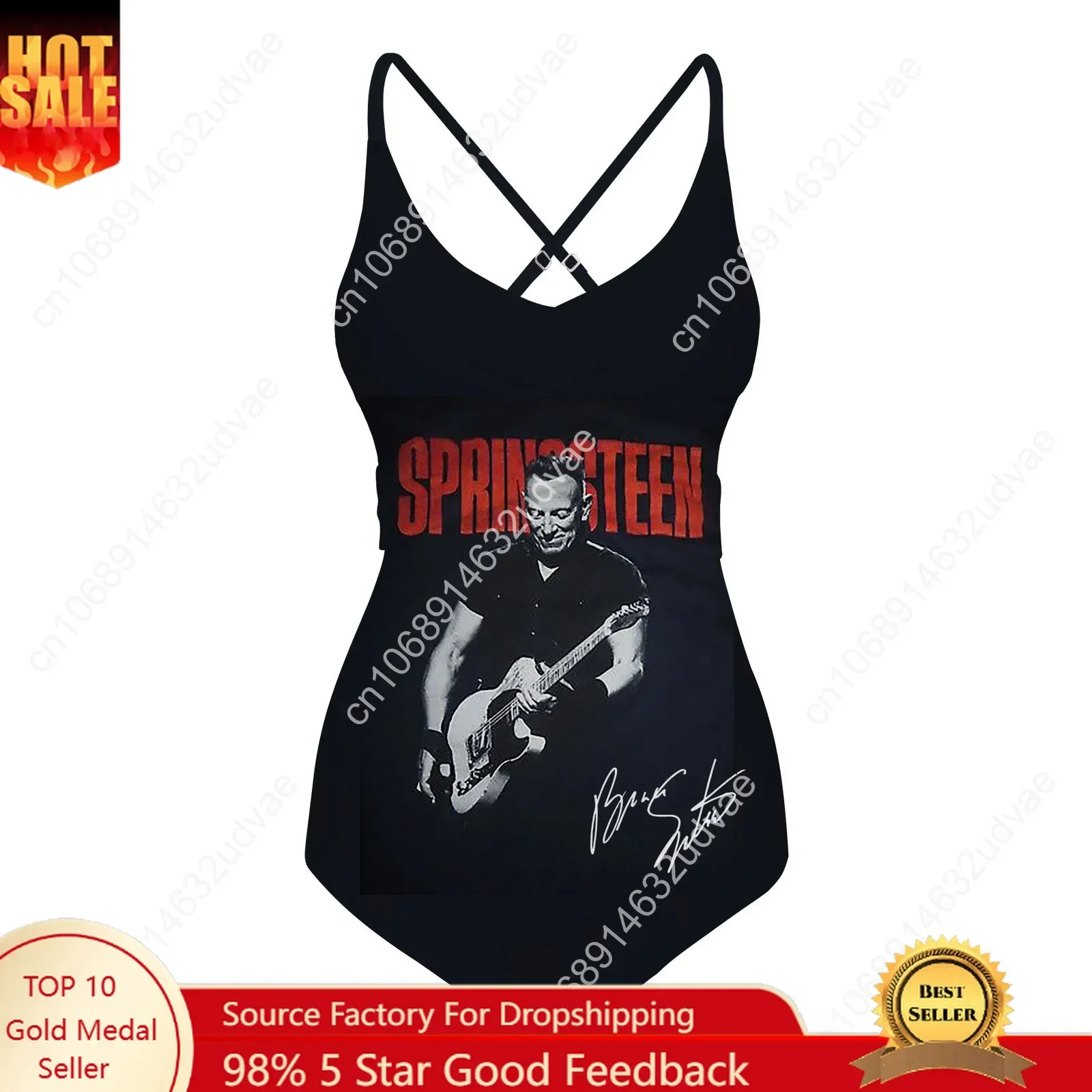 Bruce Springsteen Swimsuit Womens Sling Swimsuits Personalized Sexy Swimwear Beach Bikini Summer Customize Bathing Suits