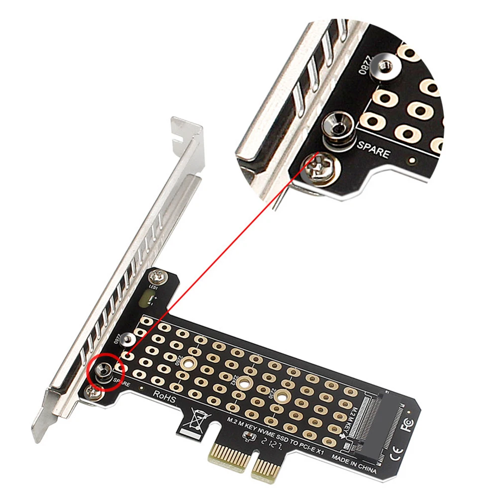 M.2 NVME إلى PCIe4.0 X1 محول بطاقة التوسعة دعم PCIe X1 X4 X8 X16 بطاقة محول الواجهة ل SSD 2230/2242/2260/2280