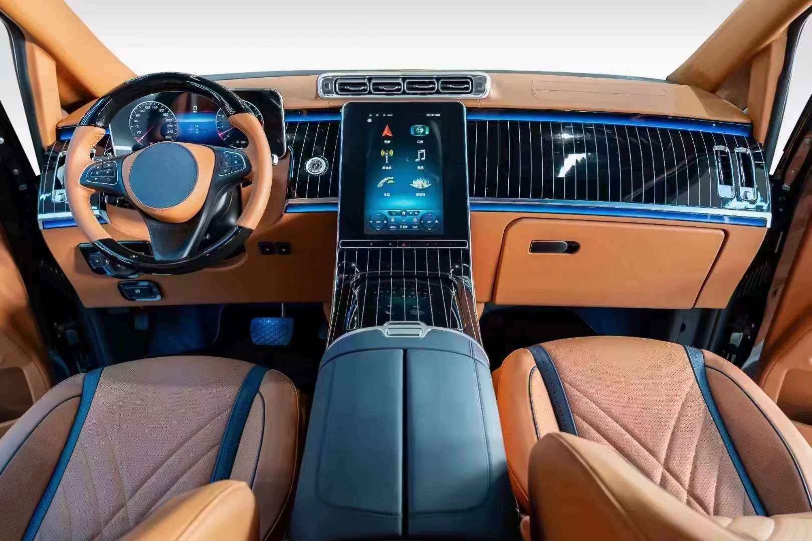 New ABS Interior for Vent Panel Complete Upgrade Kit for W221 & W223 Dashboard Luxury