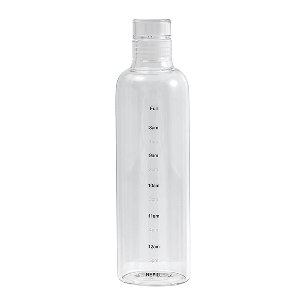 

Transparent Large Capacity Water Bottle Portable Glass Cup Juices Safe Hygienic Anti Leakage Design Clear Drinking