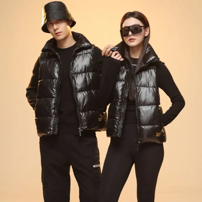 

Жилет из гусиного пуха черного золота, жилет с капюшоном с подогревом, мужская и женская куртка, пуховый, жилет, камзол