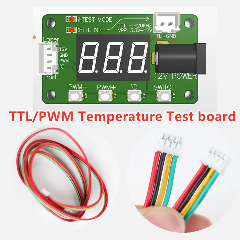 NEJE Temperature Test Board TTL Manual PWM Control Tester for Laser Engraver Module Adjust Power with cable