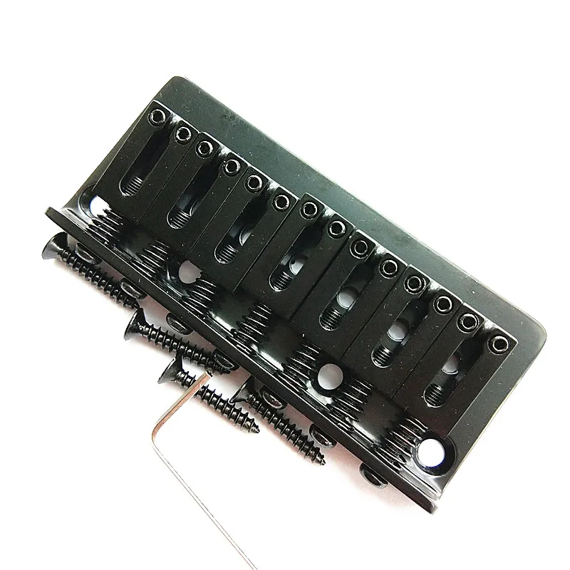 Electric Guitar Bridge,Through Body Fixed, 7 Strings, BJ2002-7, Black Guitar Bridge, BJH-606