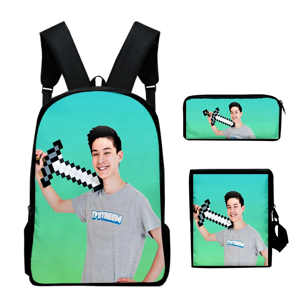 

Harajuku Popular Cool EYstreem 3D Print 3pcs/Set pupil School Bags Laptop Daypack Backpack Inclined shoulder bag Pencil Case