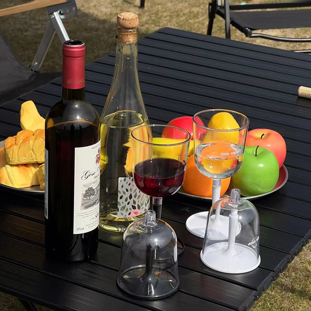 

Resin Collapsible Wine Glass Fall Resistance Detachable Travel Wine Glasses Shatterproof Reusable for Home Restaurants Parties