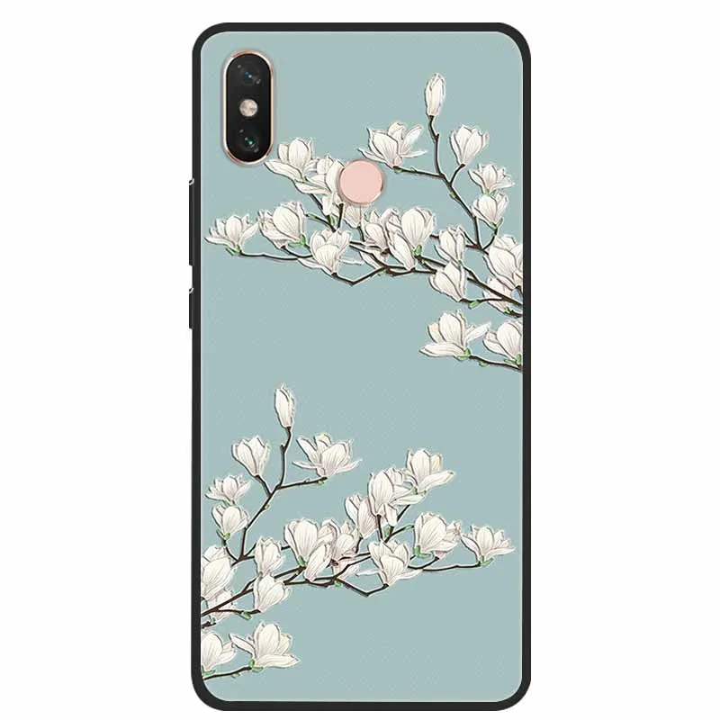 For Xiaomi Mi Max 3 Case 3D Flower Emboss Soft Silicone Phone Back Cover Case For Xiaomi Mi Max 3 Max3 Coque M1804E4A Fundas