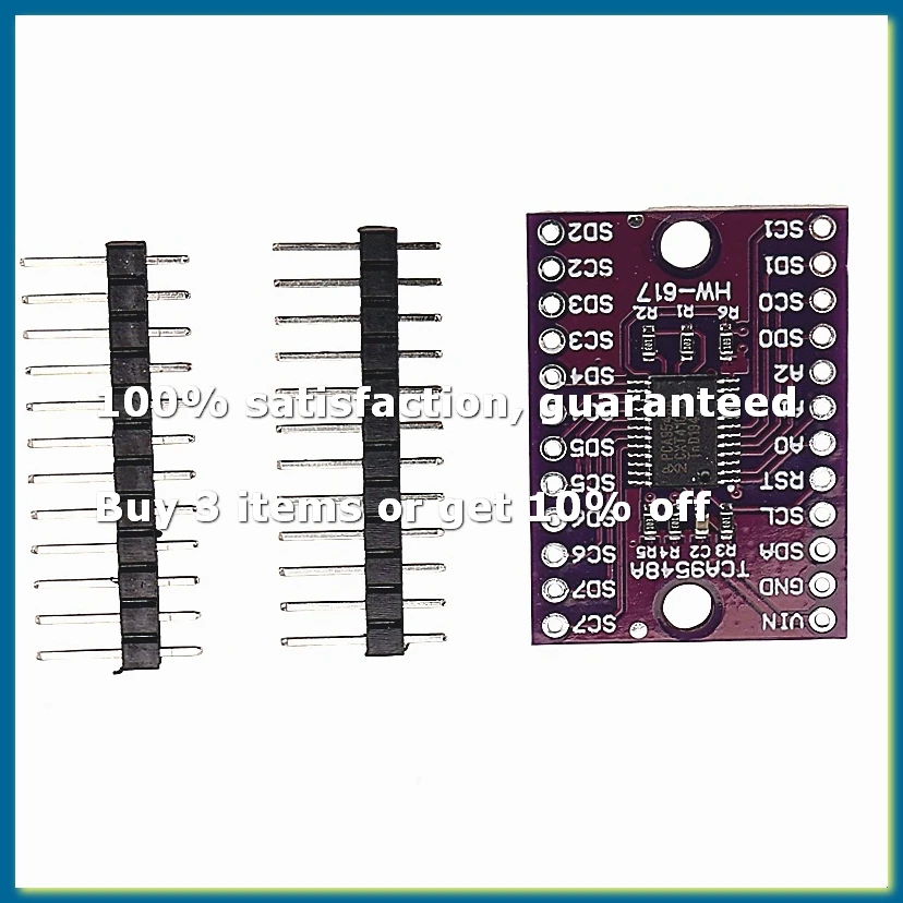 Module de carte d'extension multiplexeur I2C IIC TCA9548A 8 canaux pour Arduino DTA9 - Lot de 10