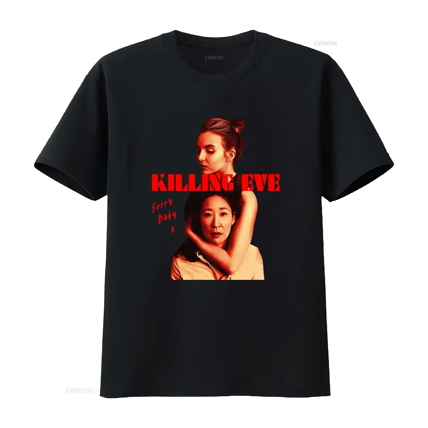 Killing Eve Crewneck T Shirt Movie Jodie Comer Villanelle Sandra Oh Phoebe Waller Bridge Perfect Birthday for Her vintage
