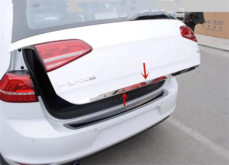 For Volkswagen Golf 6 2010-2013 stainless steel trunk door decorative strip Tailgate trim strip decoration car accessories