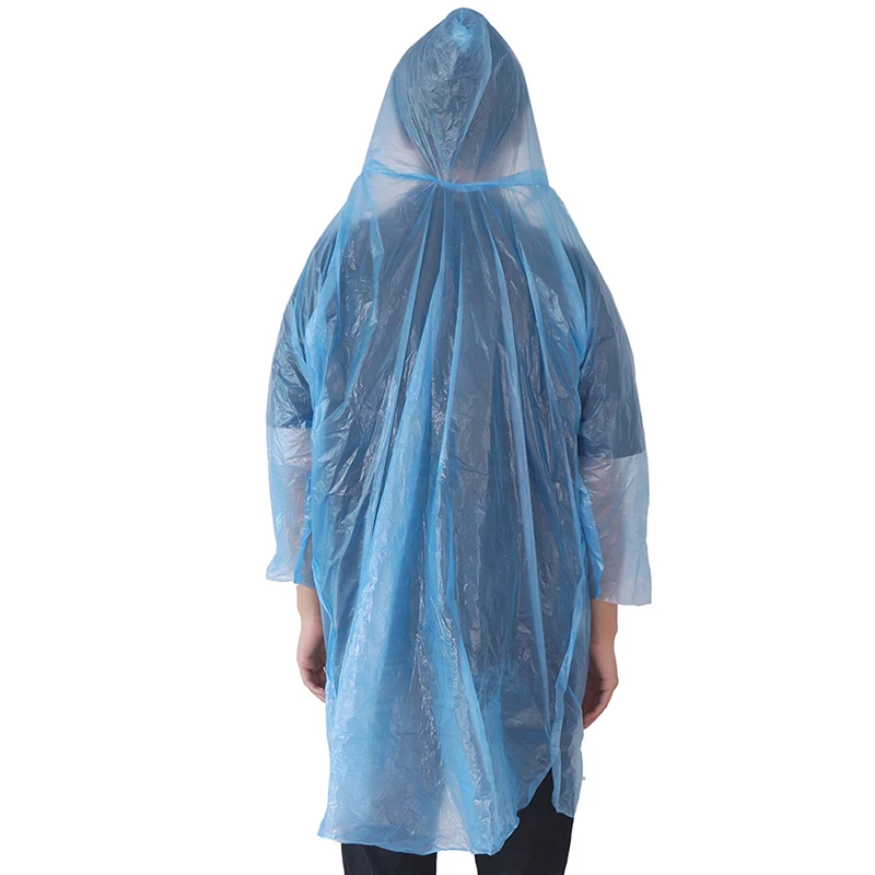 10X Rain Poncho Raincoat Emergency Cape with hood Hiking