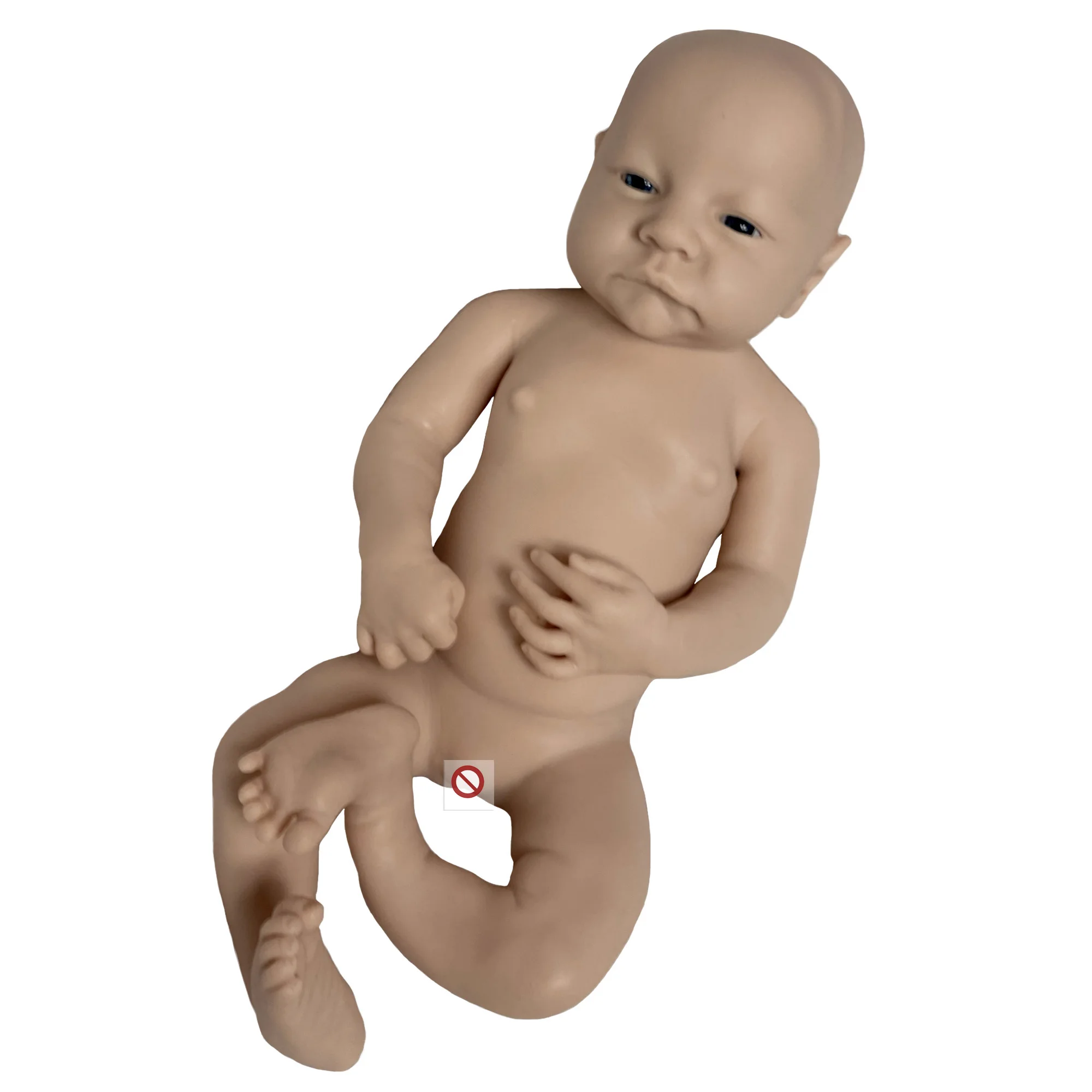 18 Inch Levi Open Eyes Newborn Baby Full Body Silicone Kits Unpainted Bebe Reborn Doll bebe reborn corpo de silicone inteiro