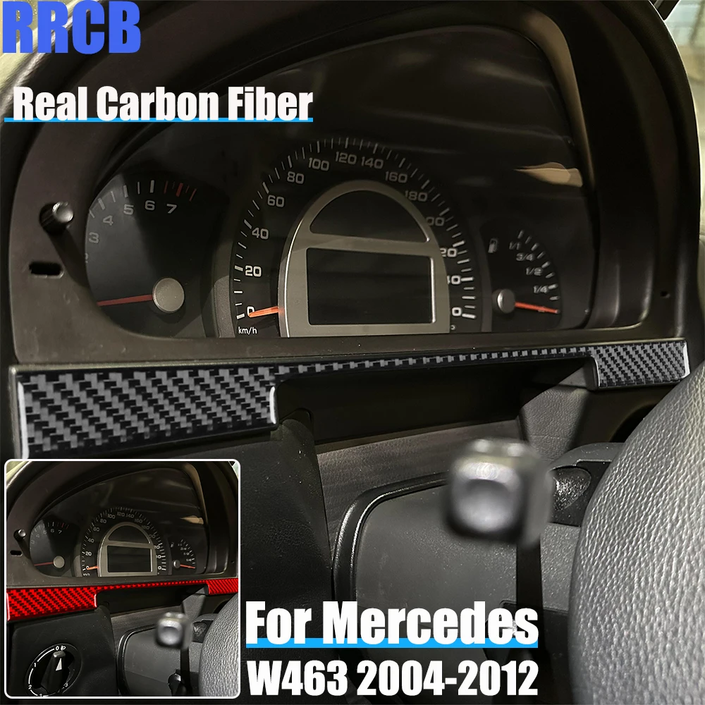 Real Carbon Fiber Car Accessories Speedometer Soft Cover Sticker For Mercedes-Benz G Class W463 G500 G55 G63 G550 2004-2012