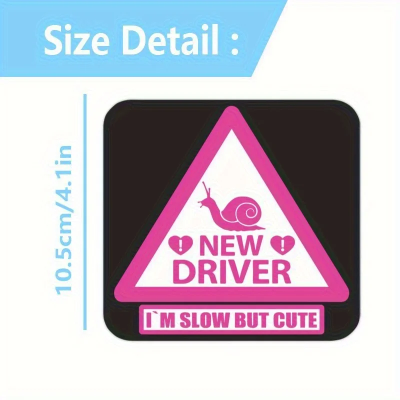 Beginner Driver Please Be Patient Sticker Funny Car Bumper Vinyl Decal Waterproof Reusable Auto Window Safety Decor