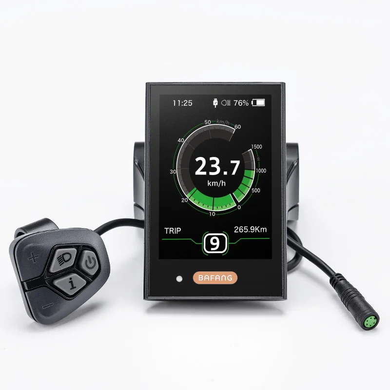 Bafang DPC18 elektrische fietsdisplay met snelheidsmeter USB-oplaadpoort voor middenaandrijfmotor BBS01B BBS02B BBSHD snelheidsmeter
