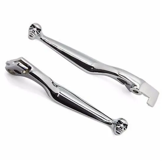 Chrome Brake Skull Levers For Honda Shadow VT1100 VTX 600 750 1300 Magna CB750