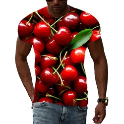 Fun Fruit Fresh Summer Fashion Original 3D Harajuku Printing Personality Men And Women Hip-Hop Short-Sleeved Round Neck T-shirt