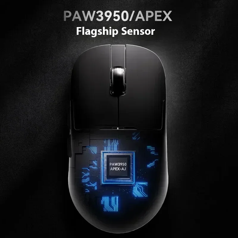 Imagem -02 - Ajazz Aj159 Apex E-sports Jogo Mouse Bluetooth Três Modos 8k Paw3395 Rgb Mouse sem Fio com Base de Carregamento Acessórios para Presente