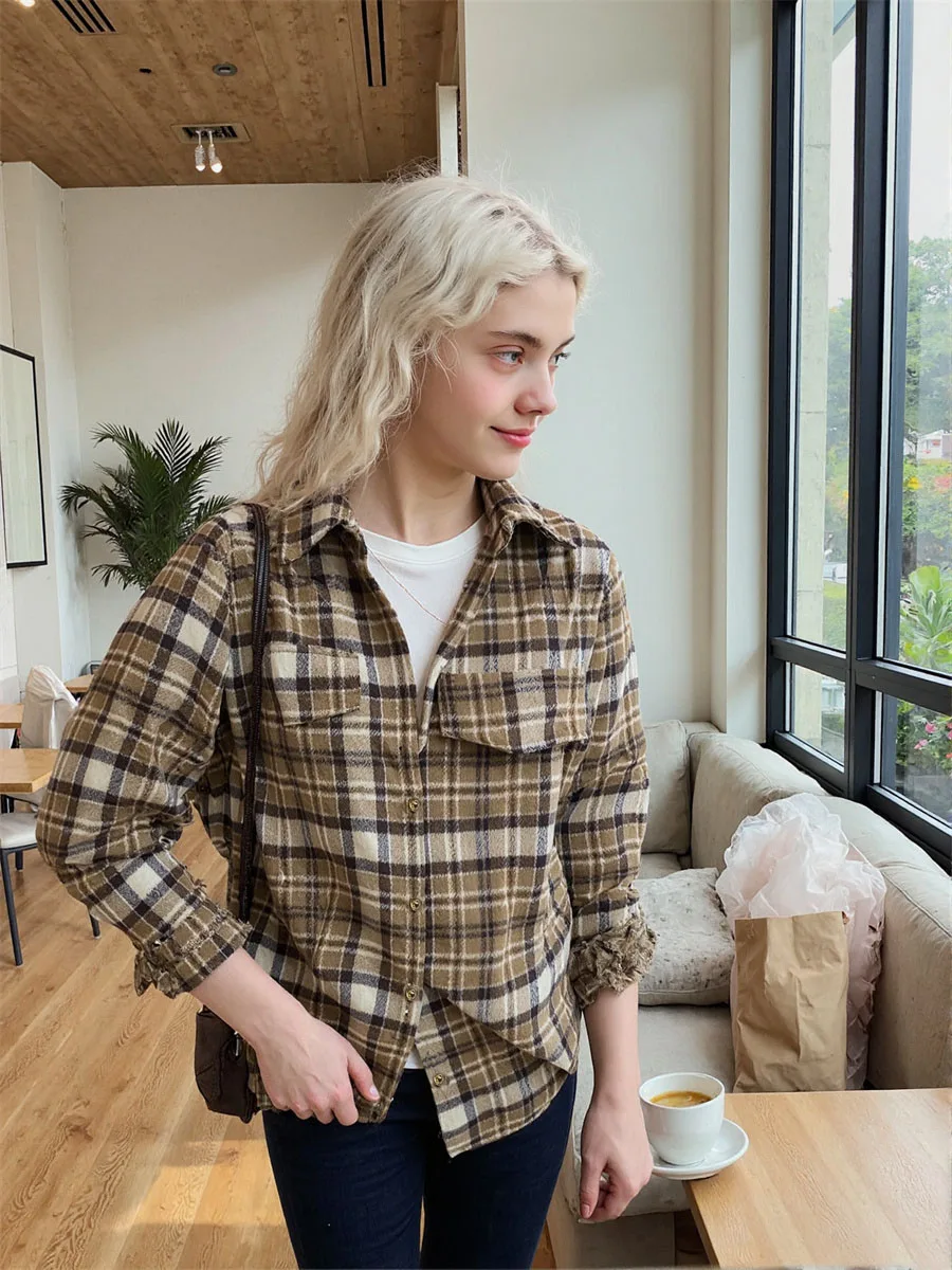 قمصان نسائية واحدة الصدر على الطراز الكوري بفتحة خلفية تصميم مثير بأزرار أمامية كاجوال بسيطة أساسية بلوزات علوية للسيدات #3