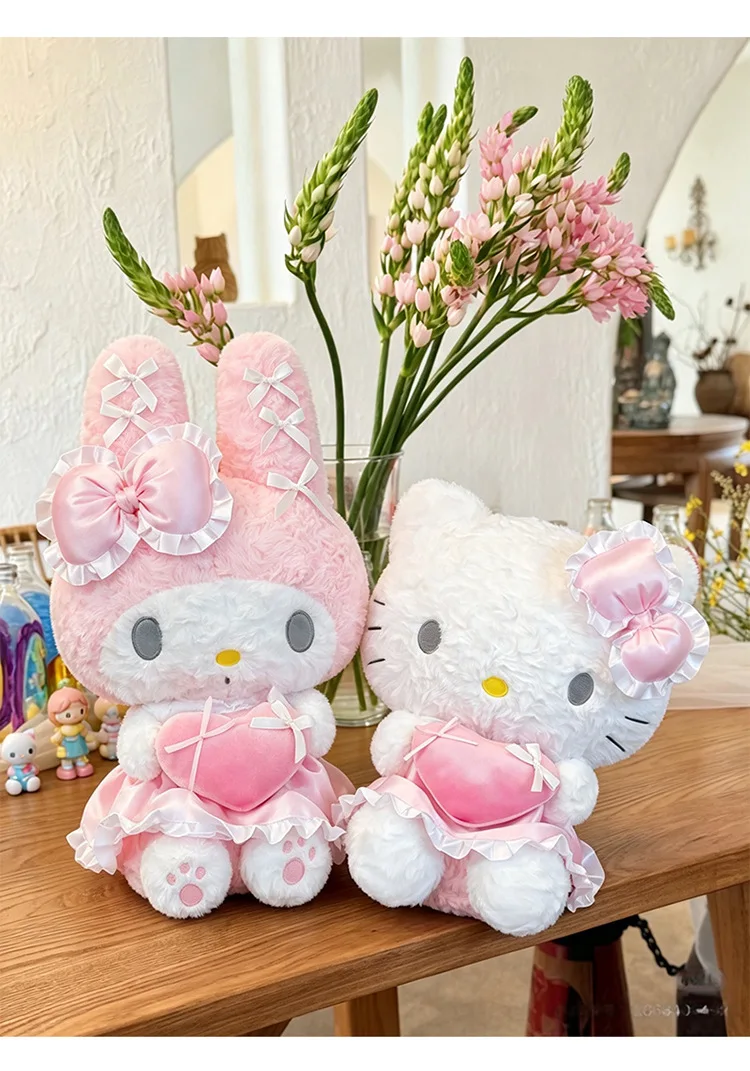 40/60cm Hello Kitty My Melody Plüschtier Rosa Spitzenherz Gefüllte Puppe Sofa-Kissen Wohnzimmer Heimdekoration Niedliche Puppe Geschenk – Detail 19