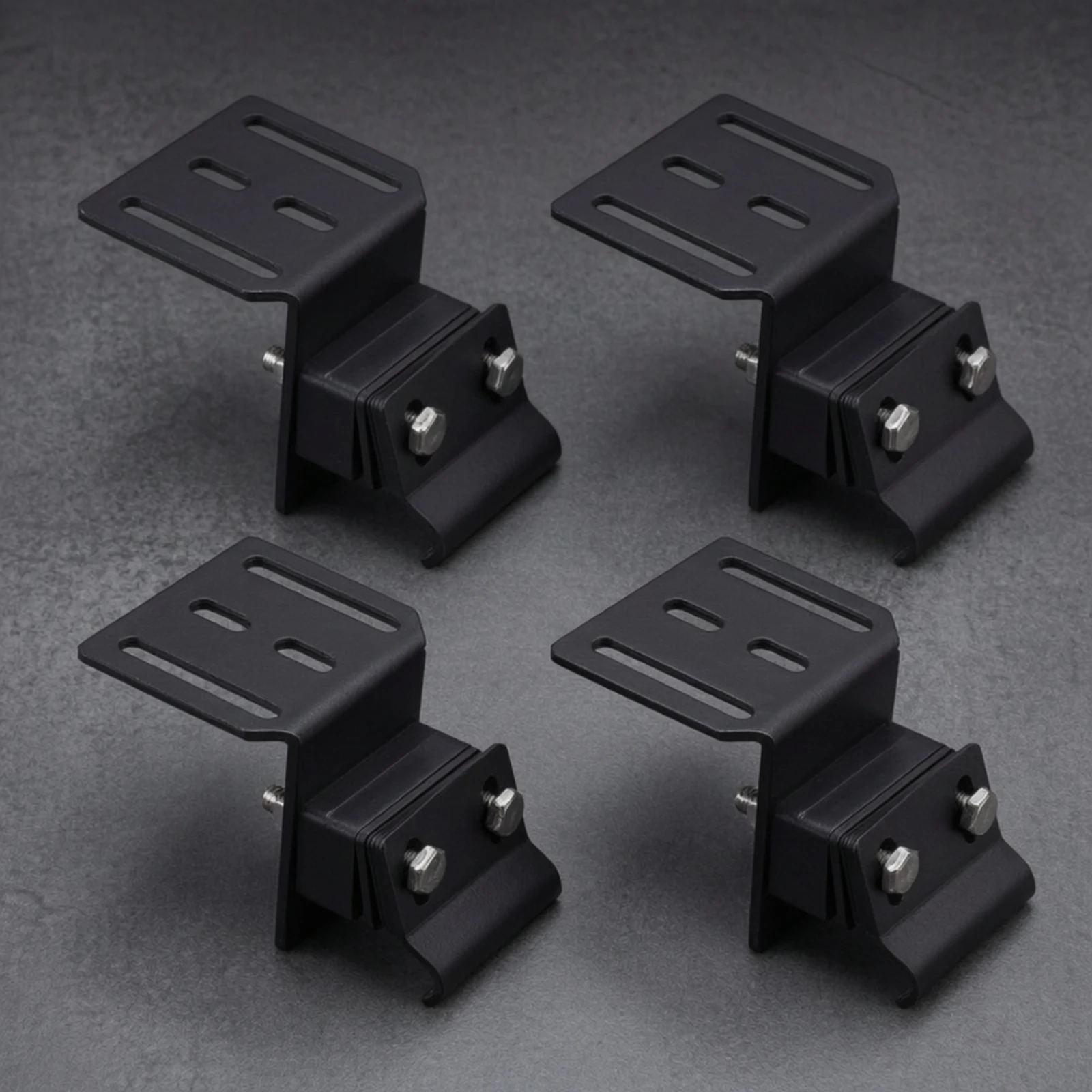 4 Pieces Roof Rack Clamp with Bracket Compatible Roof Rack Clamp Mounting Bracket with Plate Universal Hardware Replacement