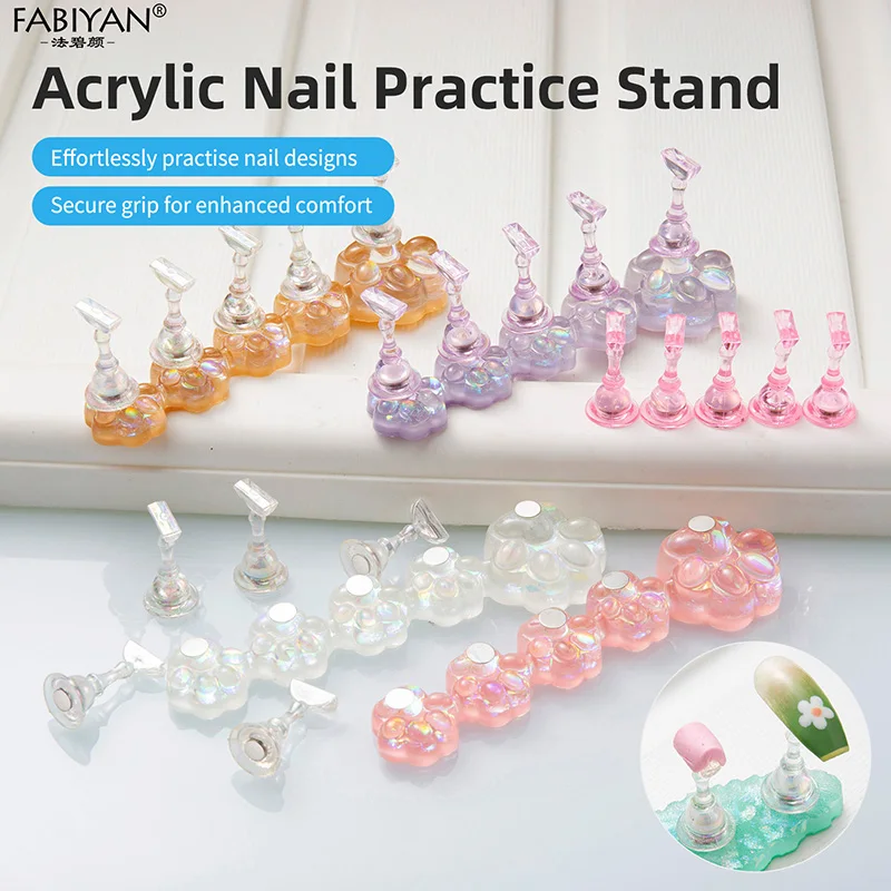 Nail Stand Nail Holder Magnetic False Nail Tips Practice Stand Nail Art Display Salon DIY Tools Nail Art Display
