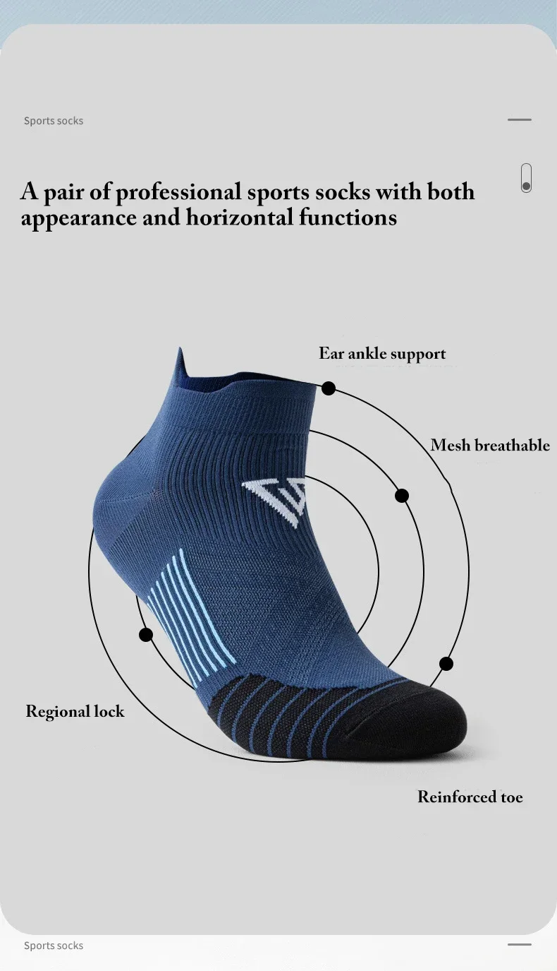 4 paare/los Frau männer Socken Kompression Atmungs Basketball Sport Radfahren Laufen Handtuch Socken Hohe Elastische Rohr Socken – Detail 3