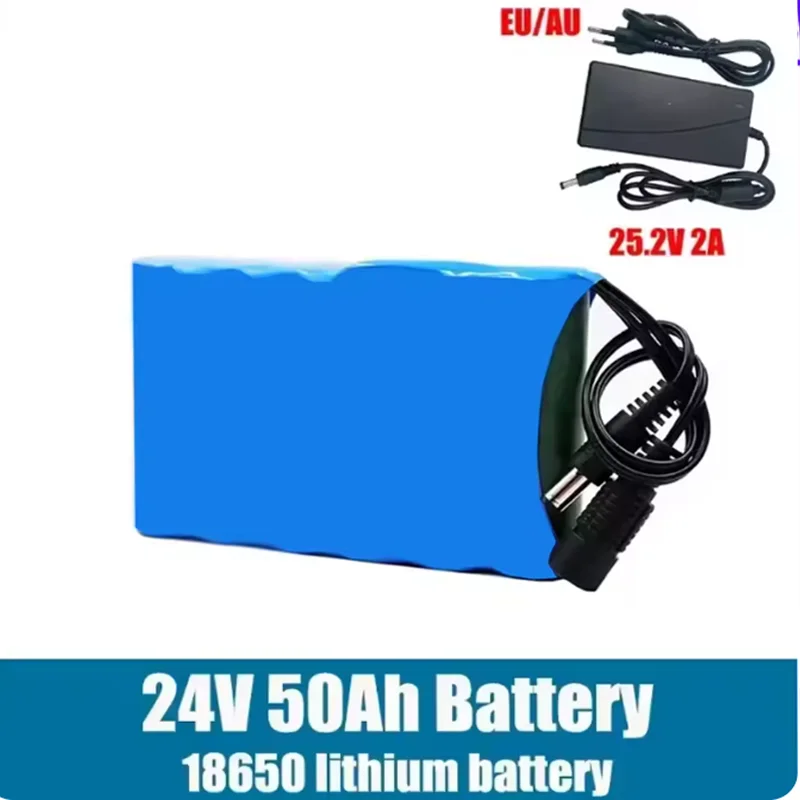 

24V 50Ah 6s1p 18650 rechargeable lithium battery pack, suitable for 25.2v electric scooter bicycle battery with bms+char