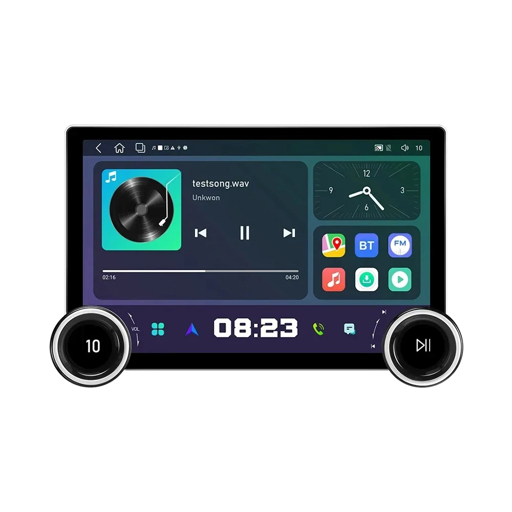 11.8" Diamond Dual Knobs 2K QLED Screen 2 Din Android Car Radio For 2DIN universal Stereo Android Auto Carplay